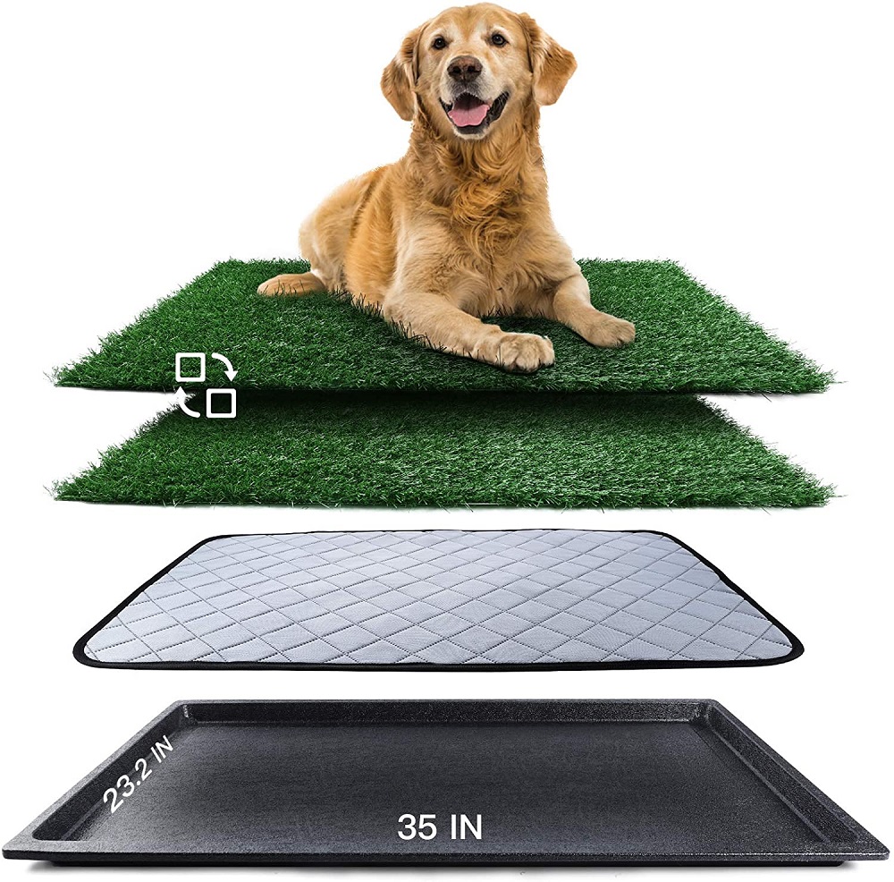 Upgrade Large Dog Grass Pad with Tray