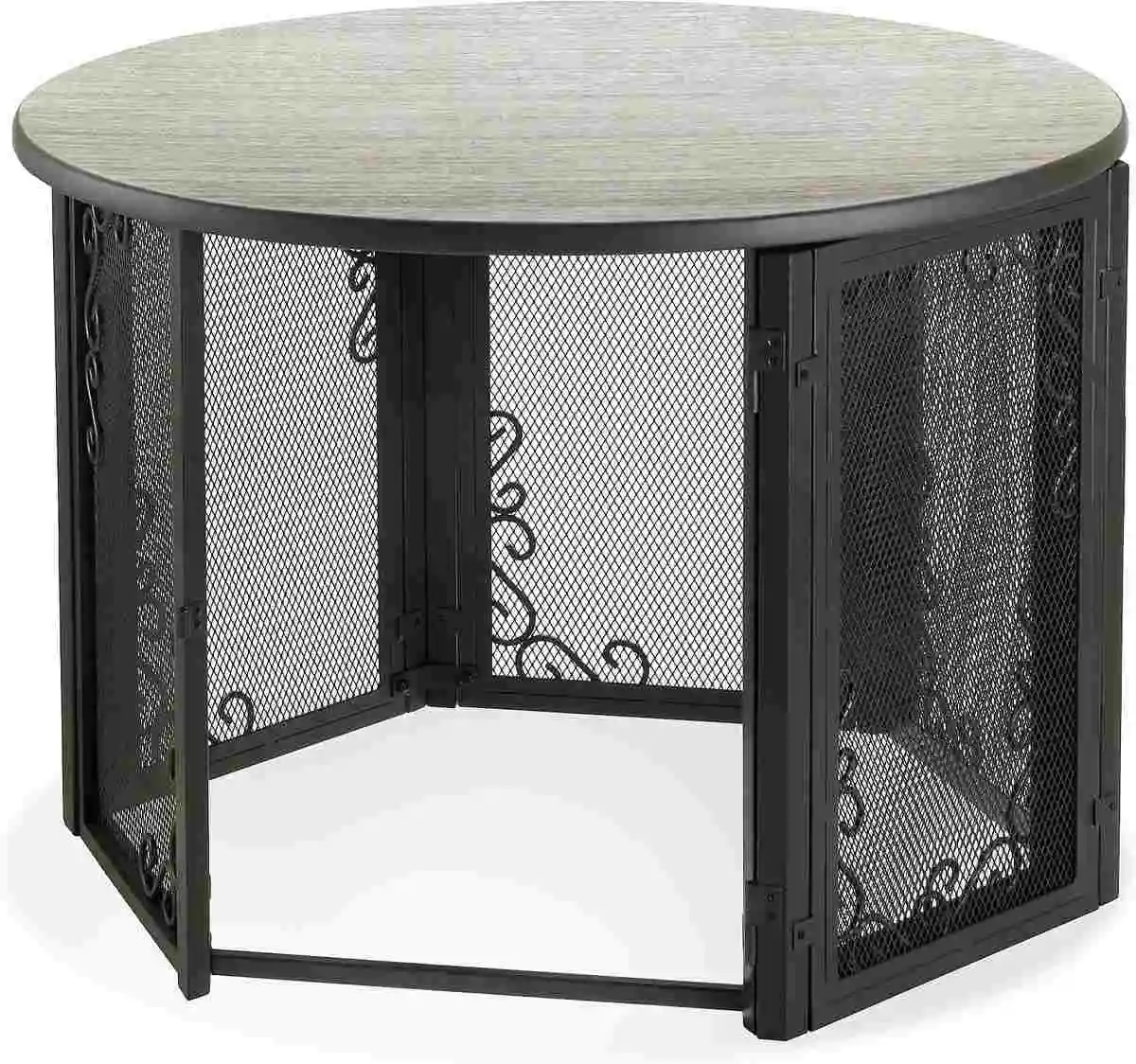 Richell Accent Table Dog Crate, Antique Bronze