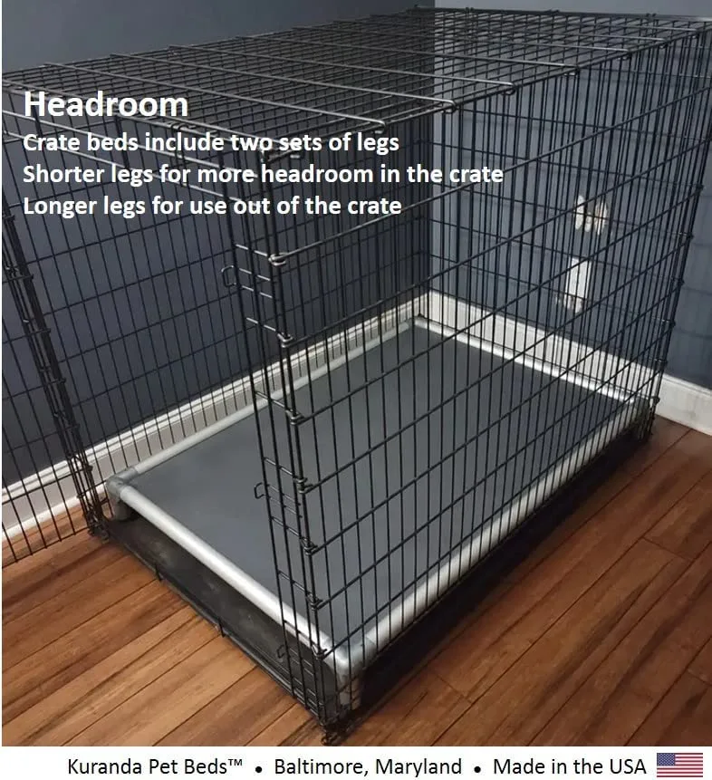 Kuranda chew-proof Dog Bed in the crate